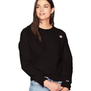 CHAMPION  Women's Black Relax- Fit Crew Neck Sz M